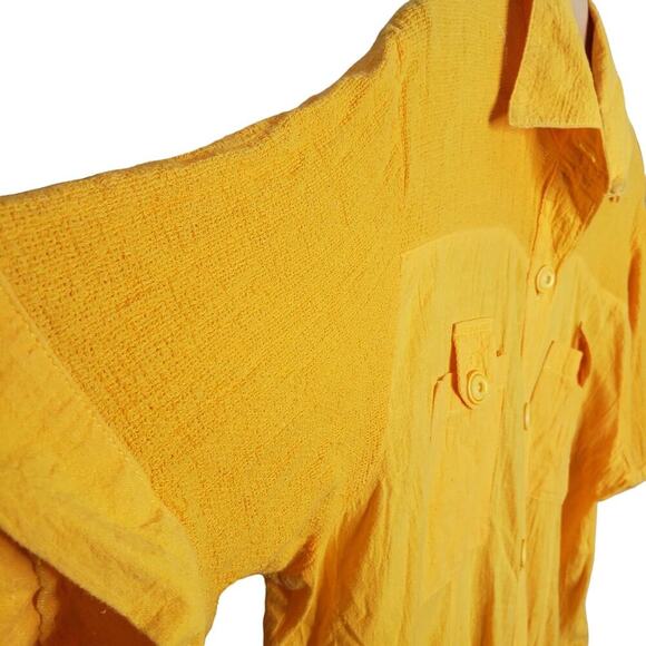 Alice Martin Vintage Marigold ladies large button up top size large - Picture 5 of 8